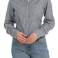 MSW9164196 Cinch Womens LS Blue Stripe Shirt