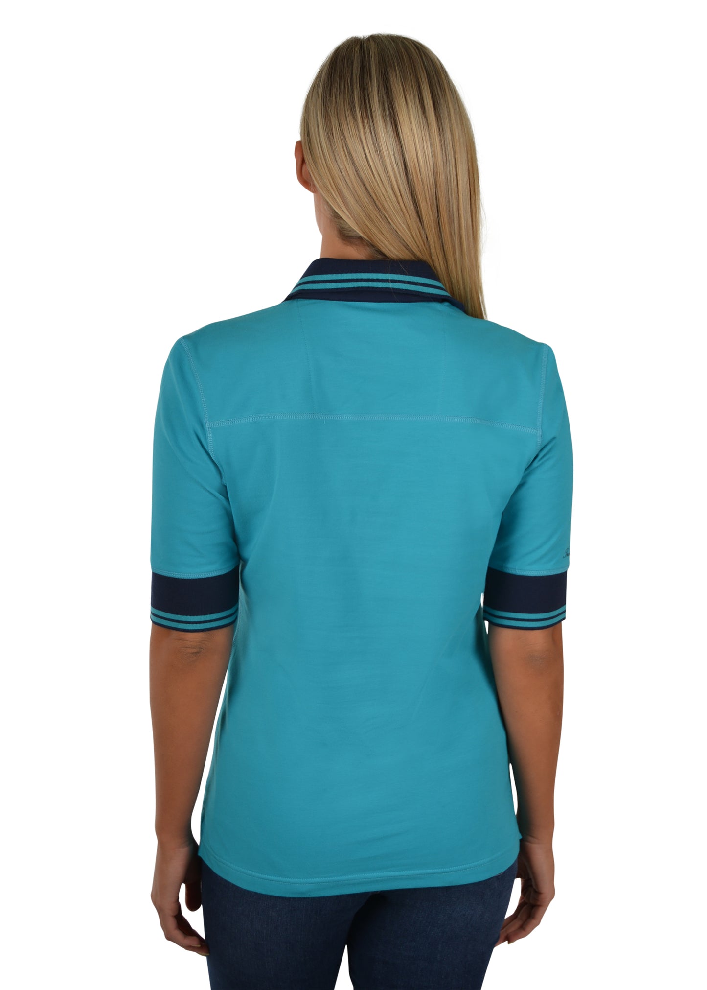 T1S2516065 Thomas Cook Women's Kerry Elbow Length Polo Teal