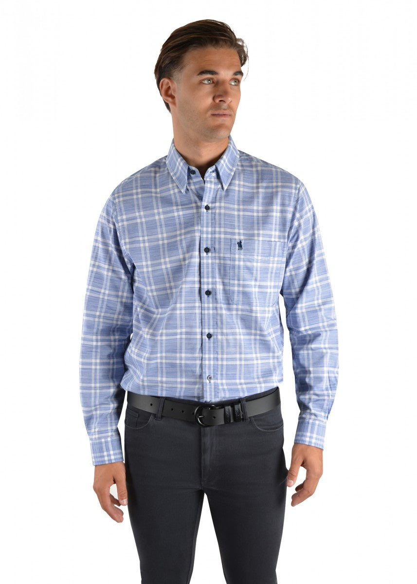 T2S1118030 Cambridge Mens Check L/S Shirt