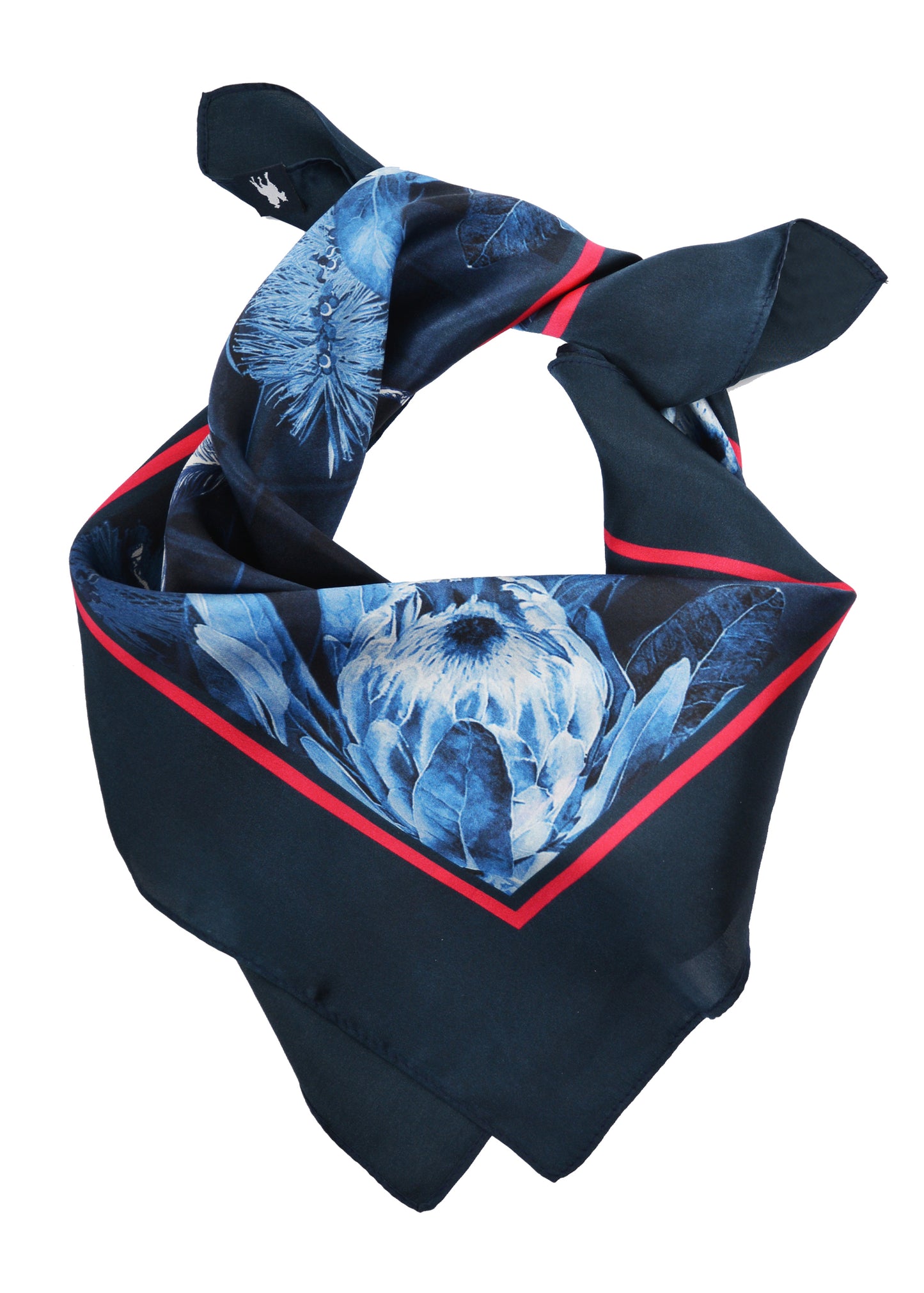 T2W2945SCF Thomas Cook Silk Print Scarf Navy