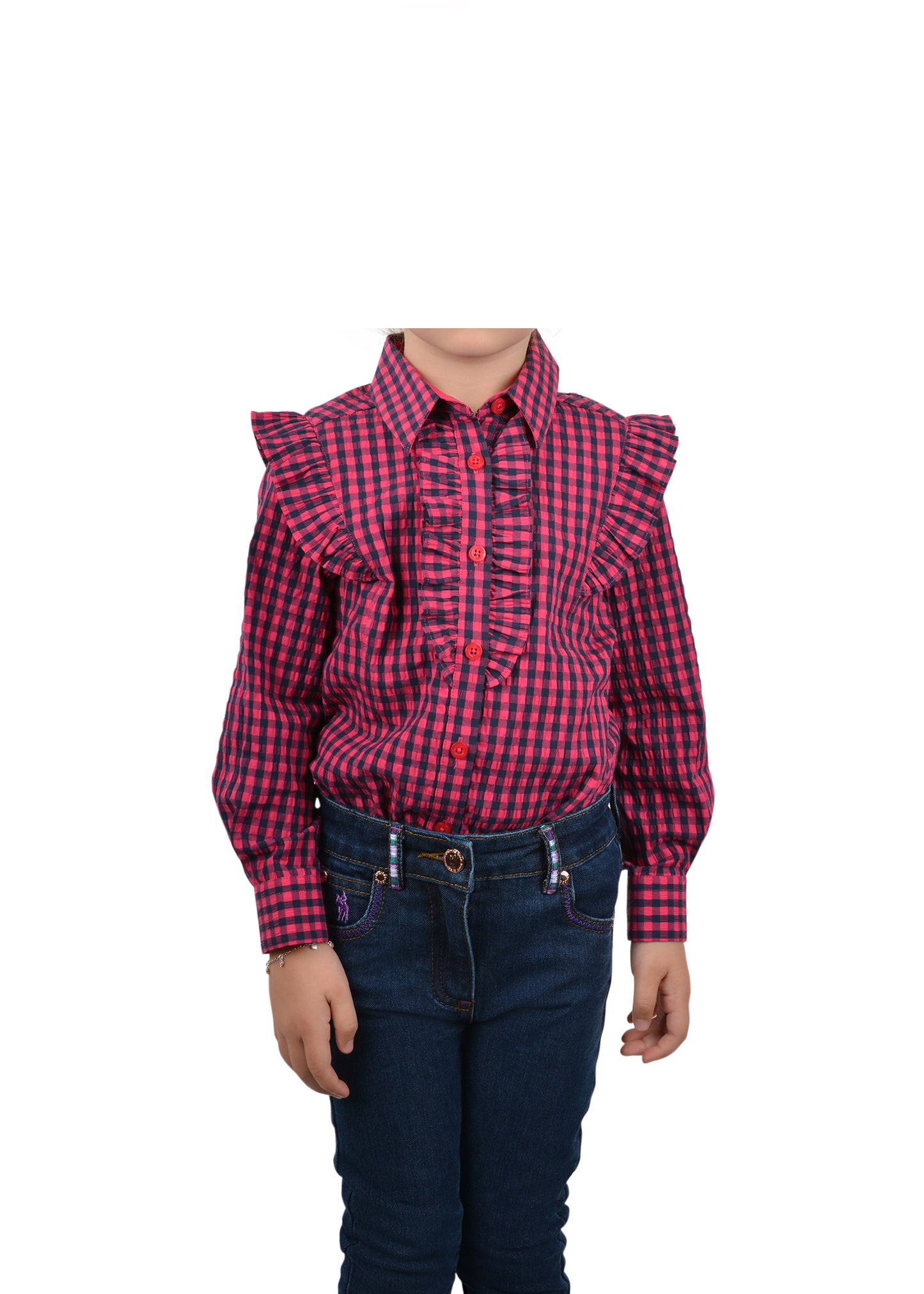 T2W5108058 Thomas Cook Girls Gingham LS Shirt