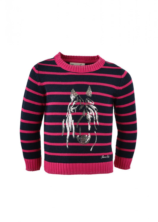 T2W5523072 Thomas Cook Girls Brandy Horse Sequin Jumper