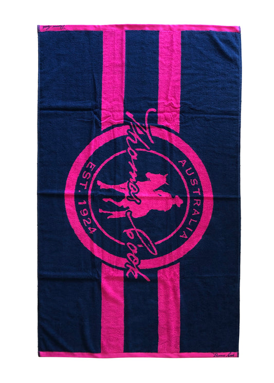 TCP1900TWL Thomas Cook Logo Towel Pink/Navy