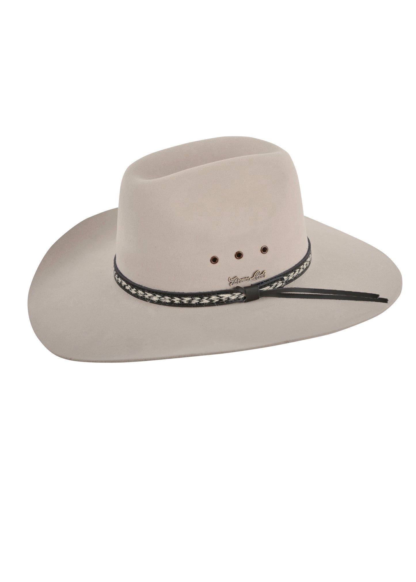 TCP1912HAT Thomas Cook Men's Brumby Pure Fur Felt Hat Bone