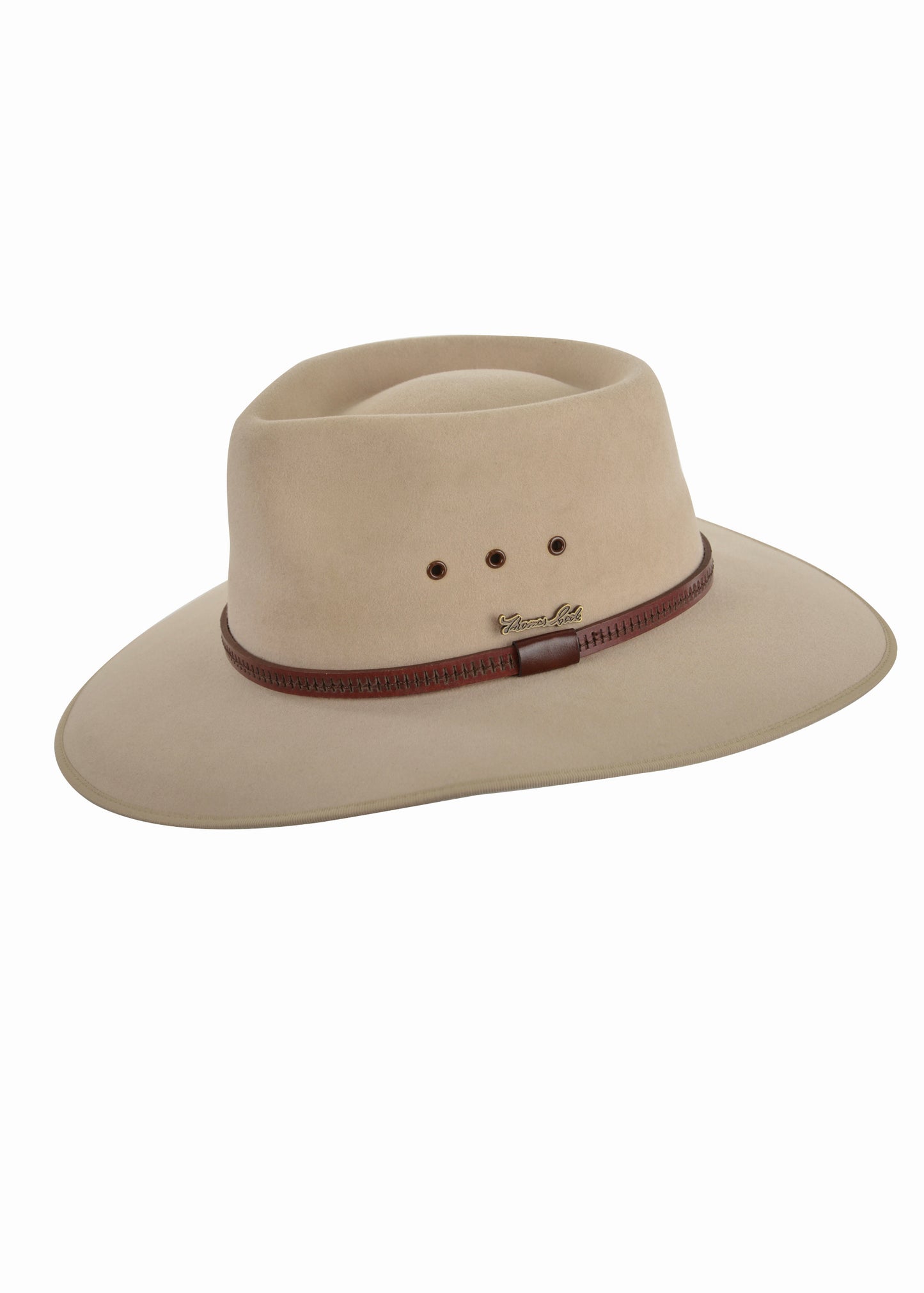 TCP1913HAT Thomas Cook Men's Grazier Pure Fur Felt Hat Sand