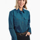 TCP2100182 Thomas Cook Women's Contrast Placket Shirt Calypso Teal