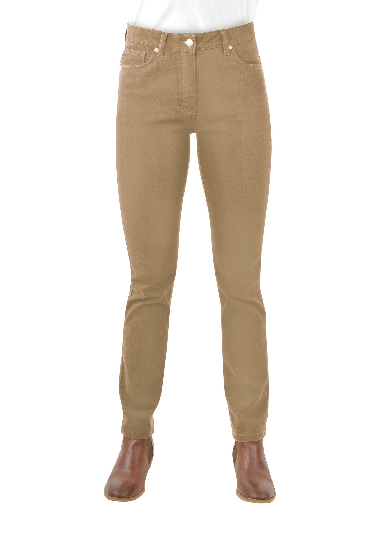 TCP2215171 Thomas Cook Women's Coloured wool denim jeans - Sand