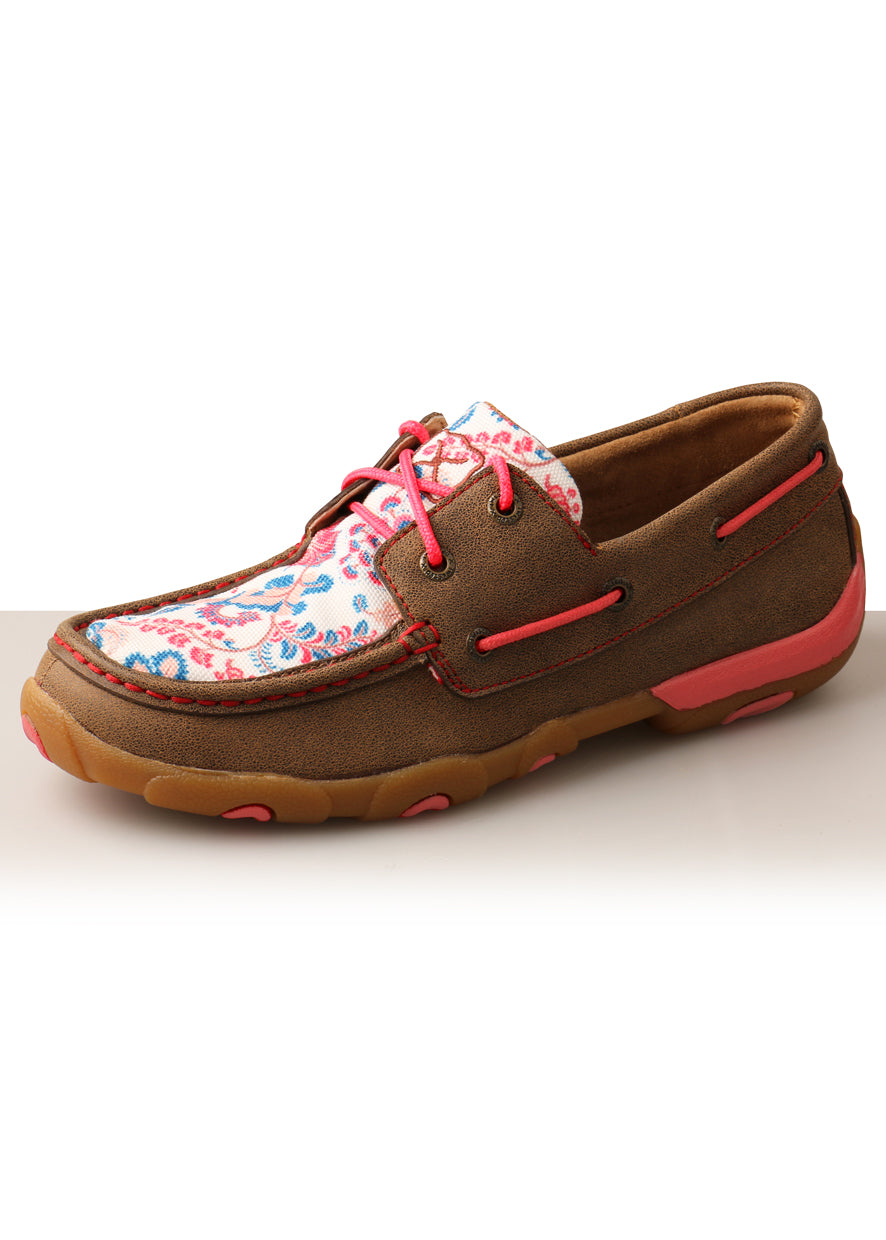 TCWDM0020 Twisted X Women's Floral Vine Lace up Mocs