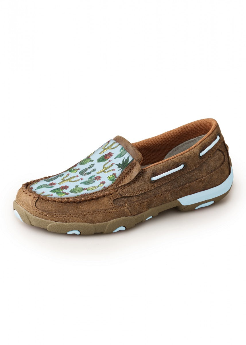 TCWDM0026 Twisted X Women's Cactus Flower Slip On Moc