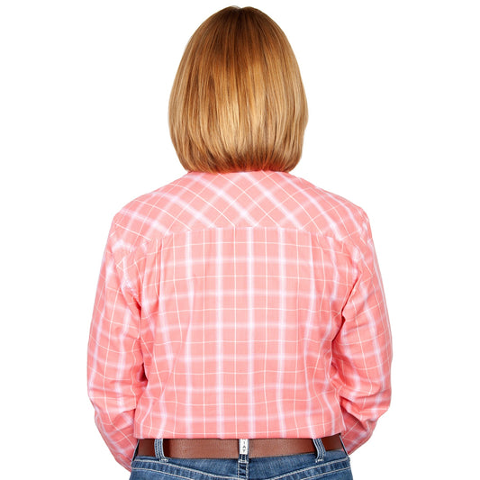 WWLS2184 Just Country Women's Abbey Work Shirt Pink Plaid