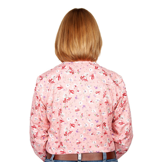 WWLS2189 Just Country Women's Abbey Work Shirt Oriental Rose