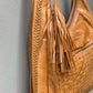 23924 Weave and Stitch Slouch Bag - Distressed Tan