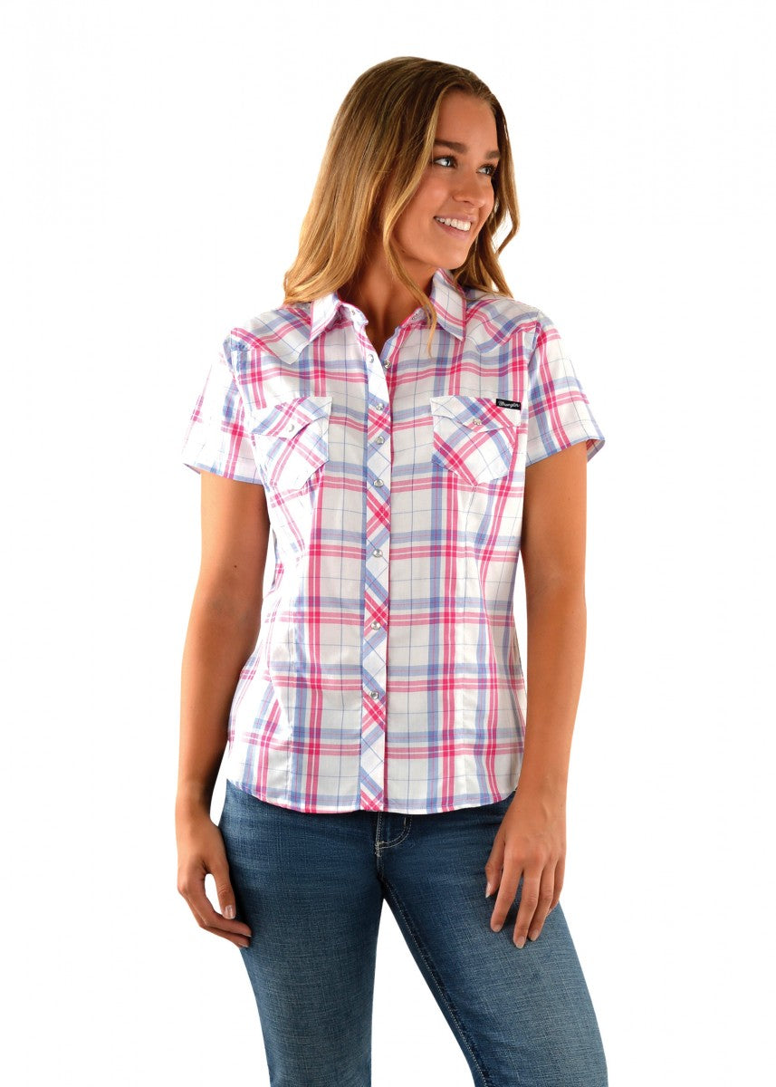 X1S2132706 Wrangler Women's Luna Check SS Shirt