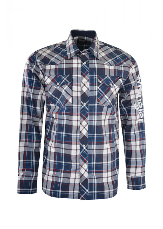 X1W1111601 Wrangler Men's Powell Check L/S Shirt