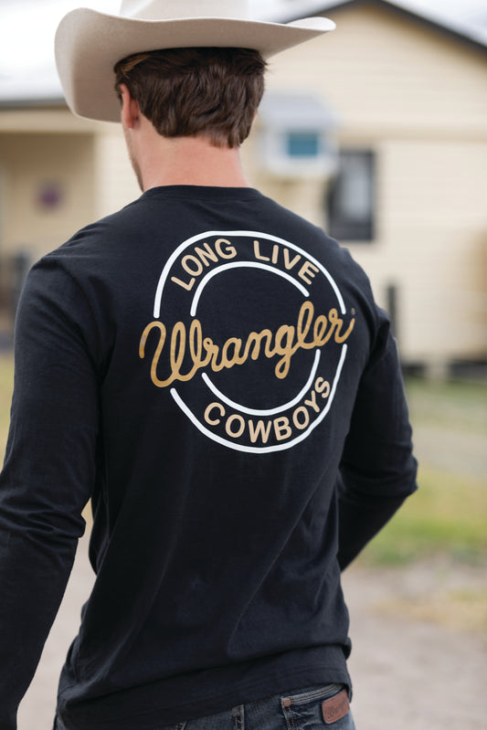 X1W1568626 Wrangler Men's Long Live Cowboys L/S Tee