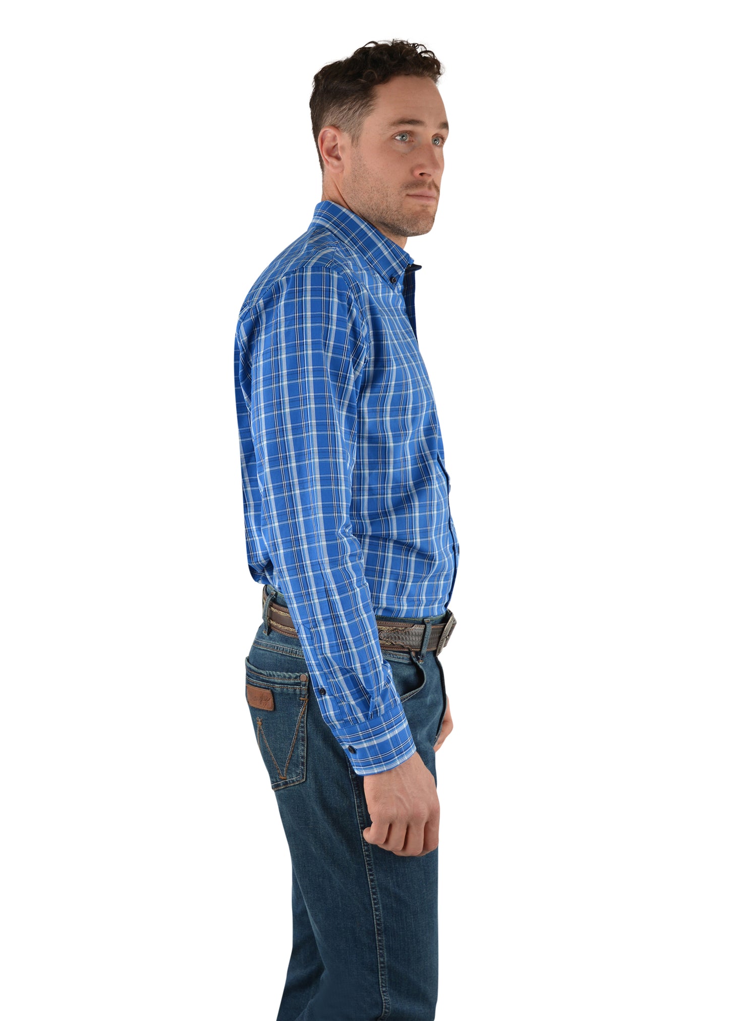 X2W1115756 Wrangler Men's Addition Check Button LS Shirt