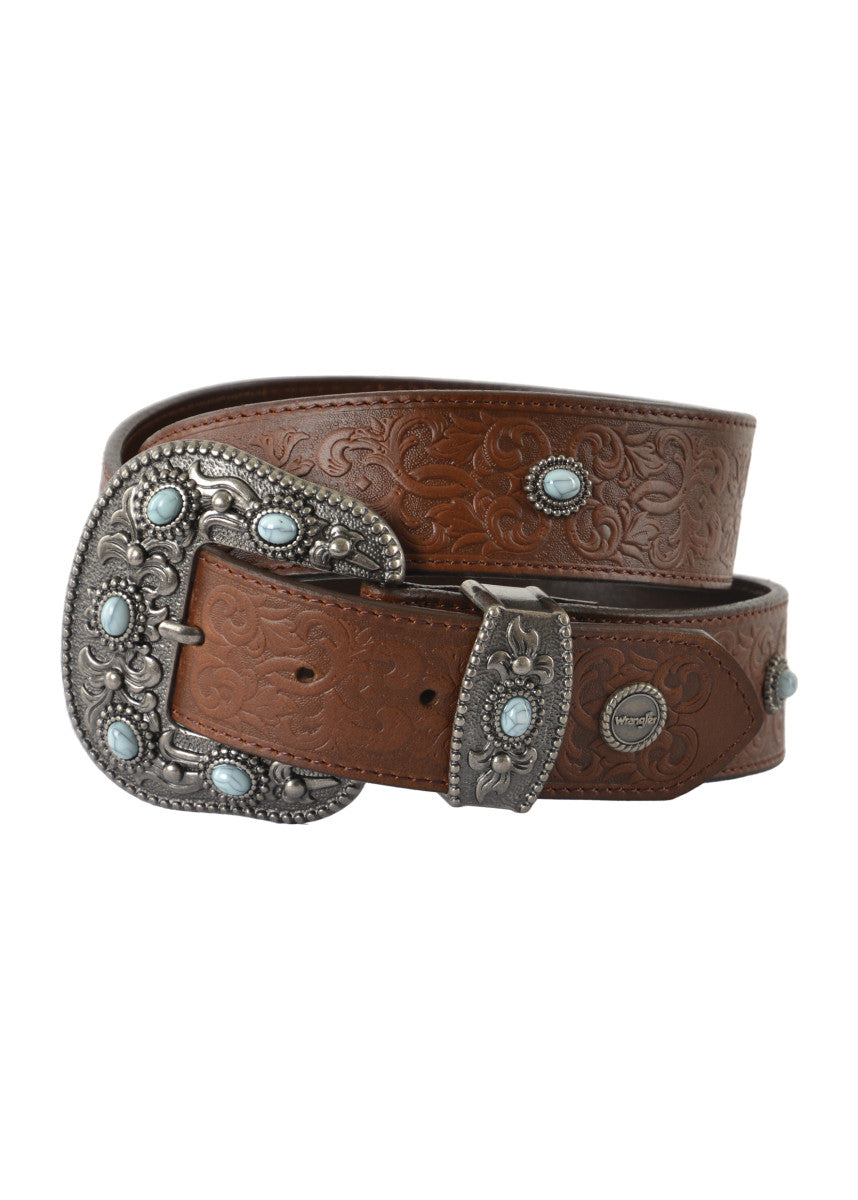 X3W2973BLT Wrangler Kiah Belt Dark Tan