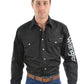 XCP1116020 Wrangler Mns Black Rodeo Logo L/S Shirt