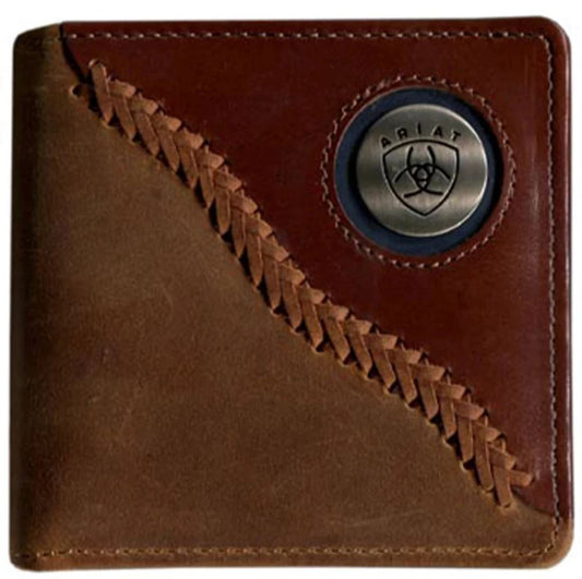 WLT2113A  Ariat Mens Bi Fold Wallet Brown