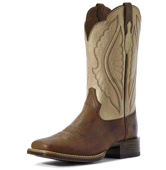 10031646 Ariat Womens Primetime Sassy Brown/Pop Gold