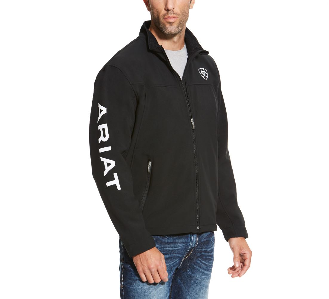 10019279 Ariat Mens Team Softshell Jacket Black