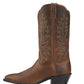 10001021 Ariat Womens Heritage Western R Toe Distressed Brown