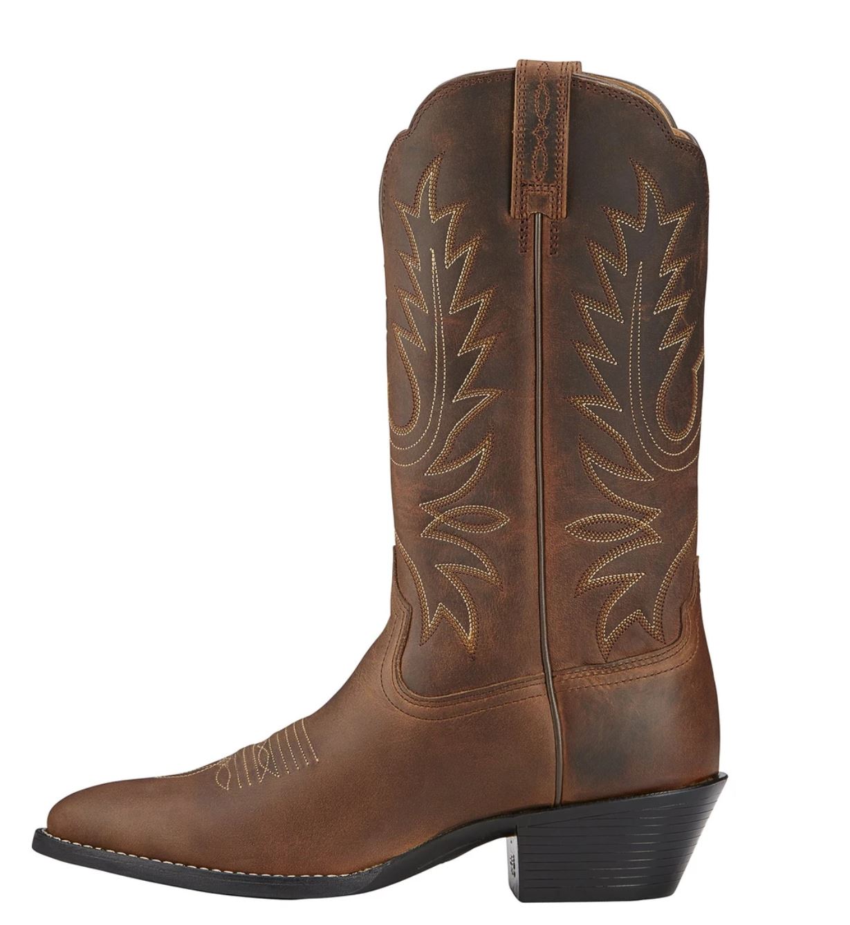 10001021 Ariat Womens Heritage Western R Toe Distressed Brown