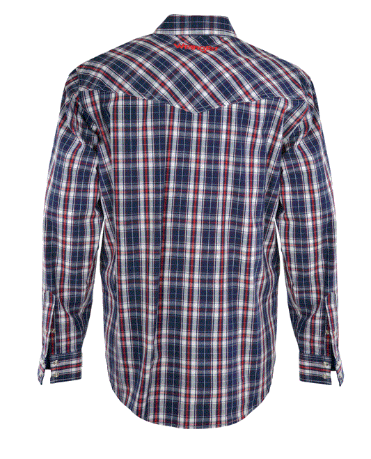 X0S1111511 Wrangler Men's Arthur Check Long Sleeve shirt