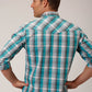 03-001-0062-4024BU Roper Men's West Made Collection L/S Shirt Green