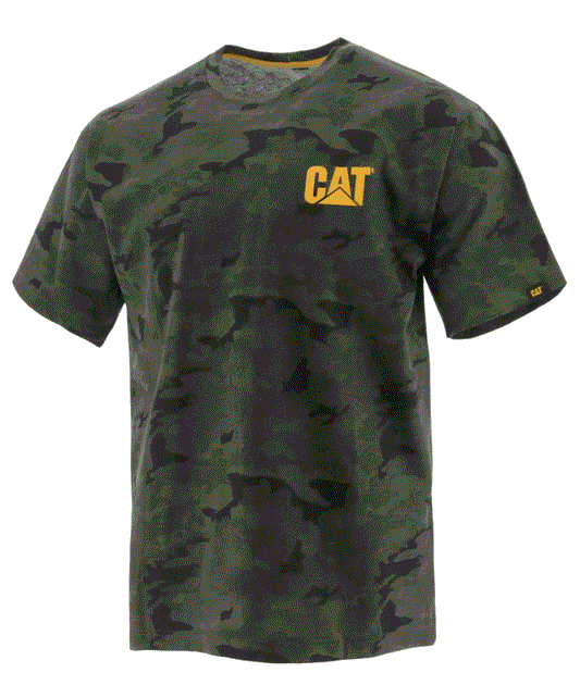 W05324EU CAT Trademark Tee Night Camo