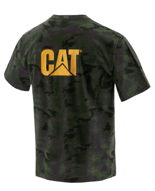 W05324EU CAT Trademark Tee Night Camo