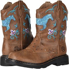 09-017-1202-0032 Roper Toddler Horse Flowers - Tan