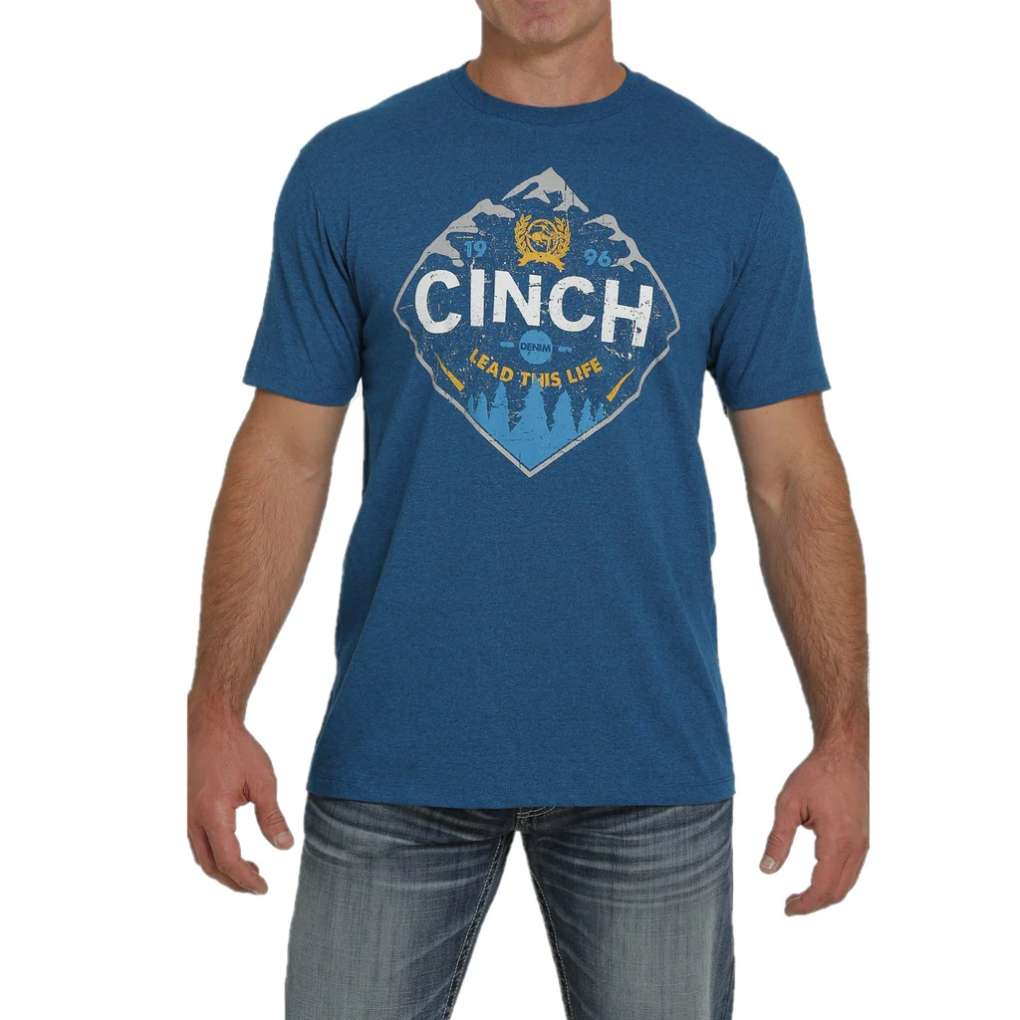 MTT1690510HTE  Cinch Men's Tee Blue