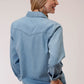 03-050-0565-2083BU Roper Women's Five Star Collection L/S Shirt Blue Denim