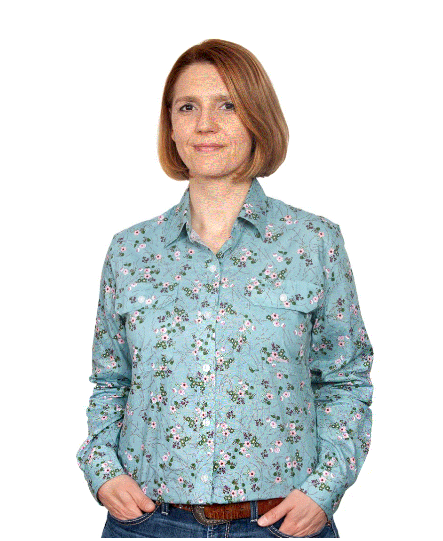 WWLS2108 Just Country Women's Abbey Work Shirt Cherry Blossom