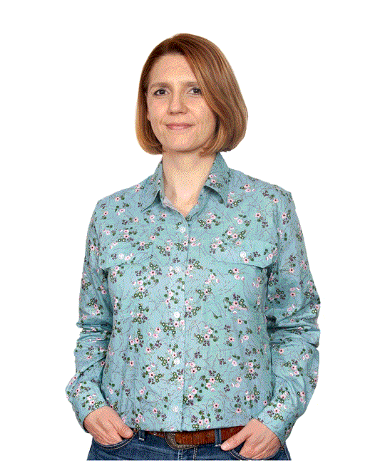 WWLS2108 Just Country Women's Abbey Work Shirt Cherry Blossom