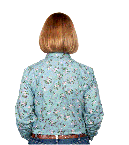 WWLS2108 Just Country Women's Abbey Work Shirt Cherry Blossom