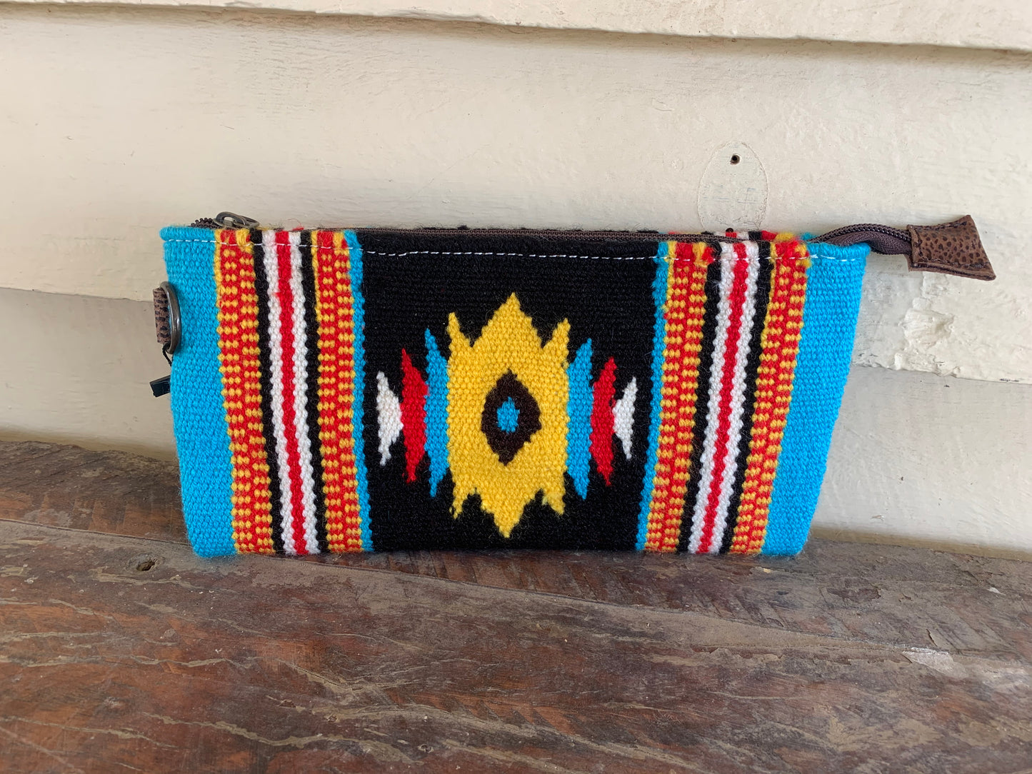 ADBG344DAR5 Saddle Blanket Zip Purse Black/Yellow