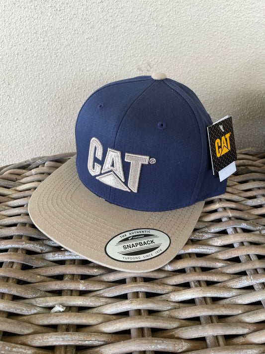 1120223 CAT Raised Logo Cap Navy
