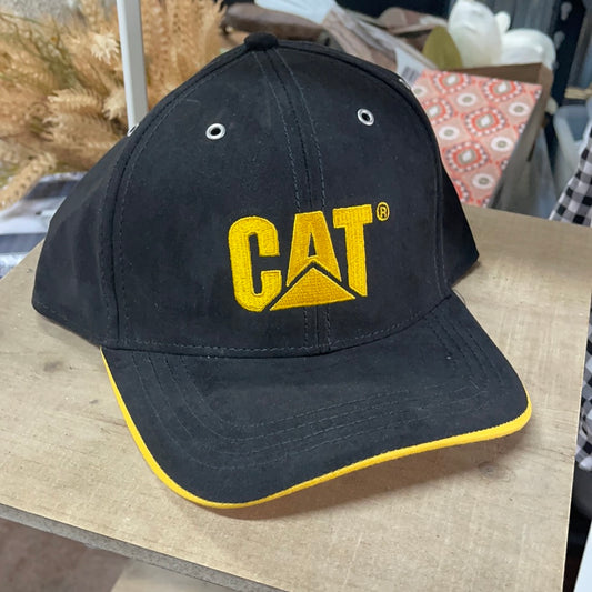 W01434-INT CAT Trademark Cap Black
