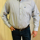 10023597 Ariat Men’s Dayne Stripe True Blue Long Sleeve Shirt