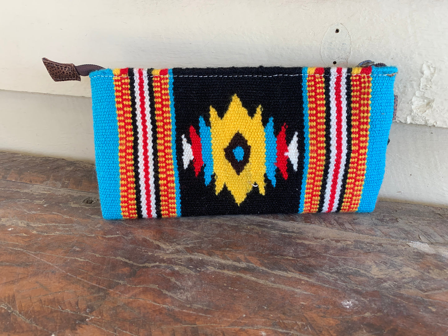 ADBG344DAR5 Saddle Blanket Zip Purse Black/Yellow