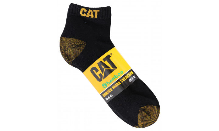 MCC0627734-BLK Cat Bamboo Work Sneaker Socks 5 pack