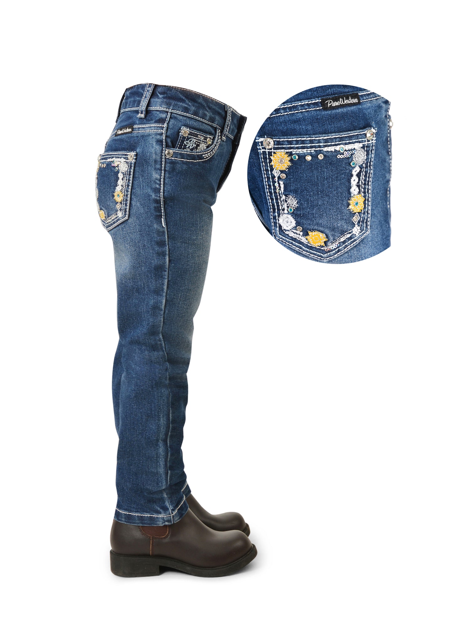 PCP5200657 Pure Western Girls Clementine Slim Leg Jean