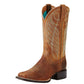 10018528 Ariat Women's Round Up Square Toe - Powder Brown