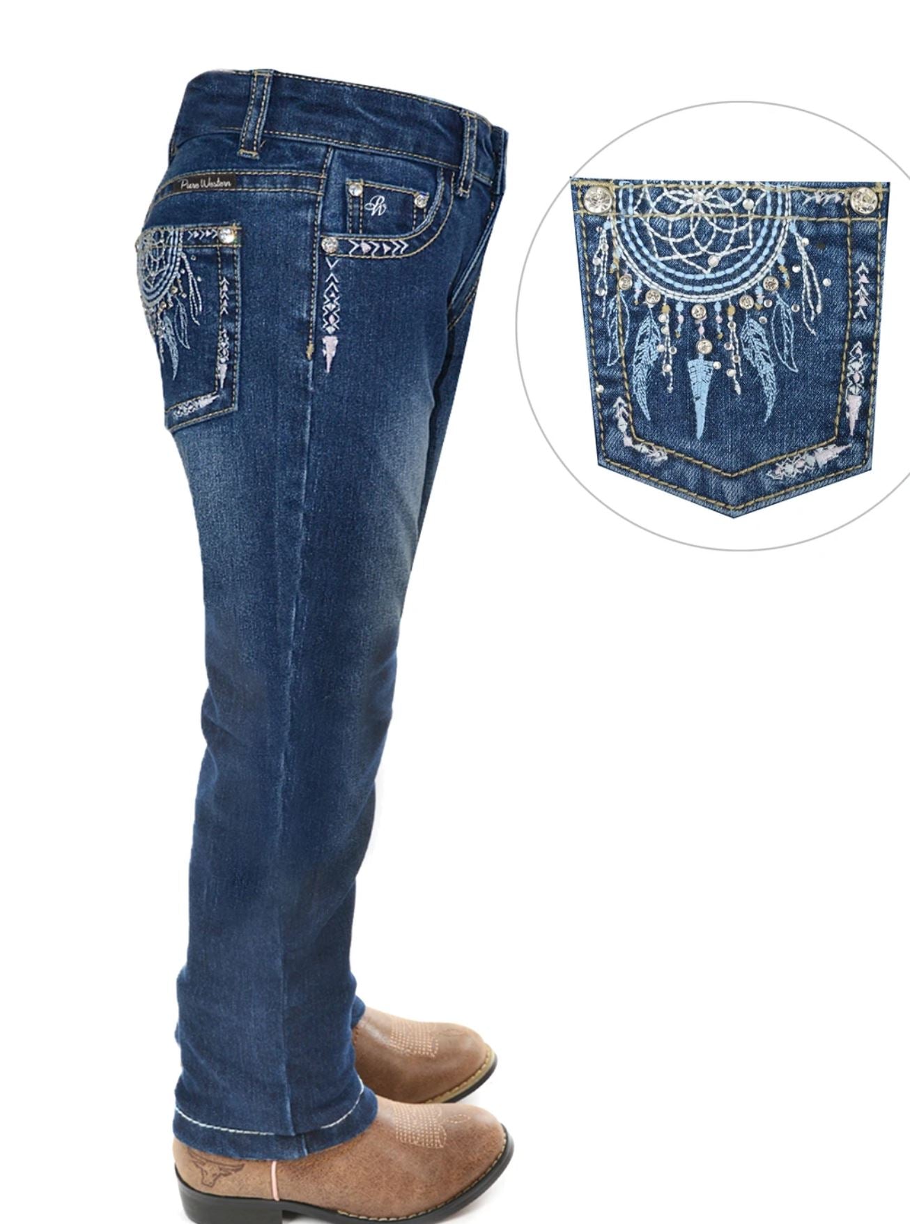 PCP5200384 Pure Western Girls Trudy Slim Leg Jean