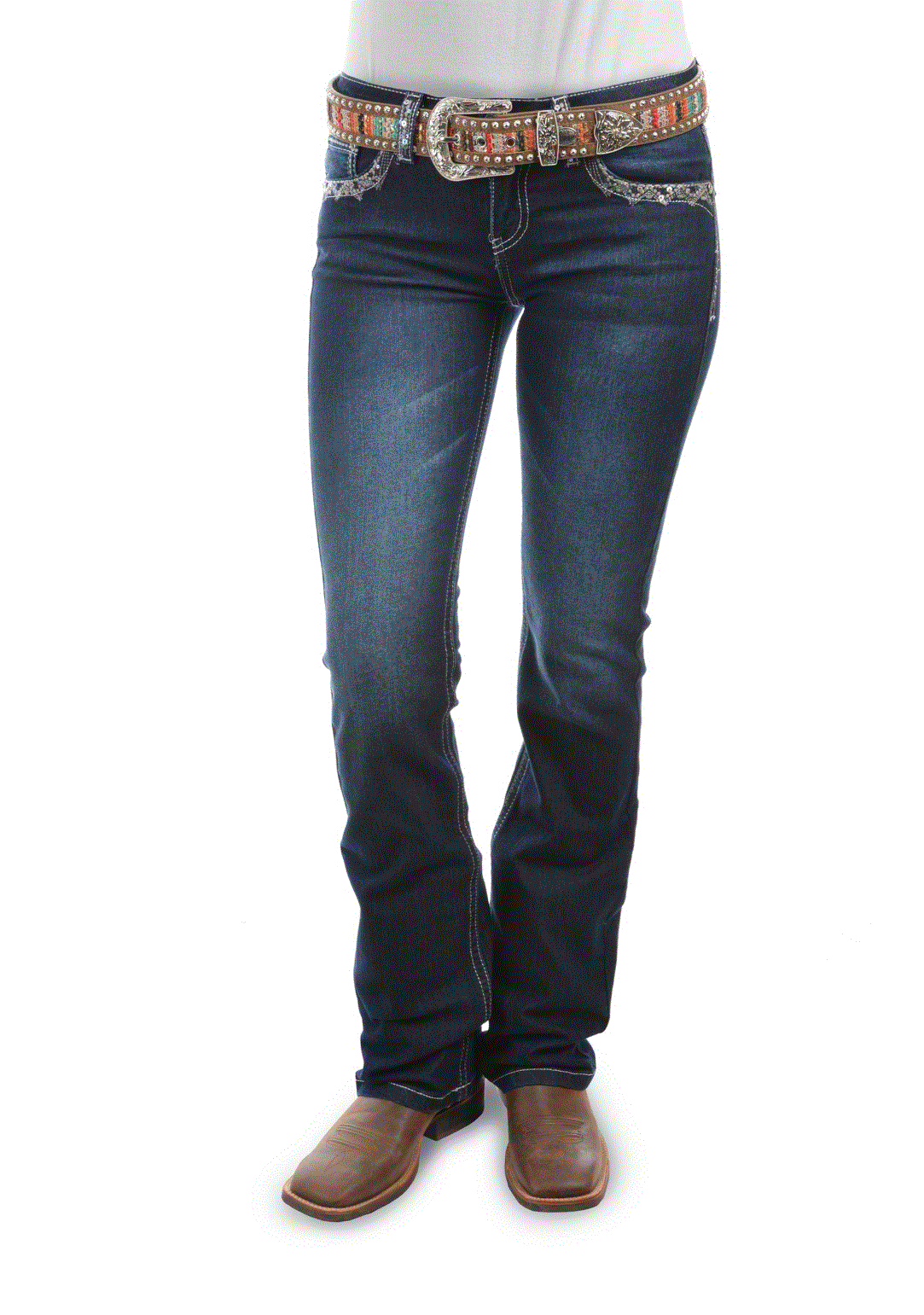 PCP2207130 Pure Western Women's Taylor Boot Cut jean 34'