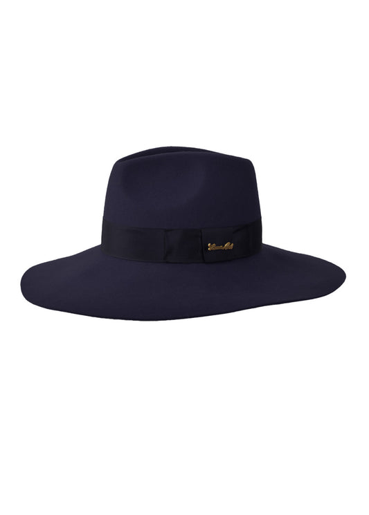 T3W1909HAT Thomas Cook Augusta Wool Felt Hat Dark Navy