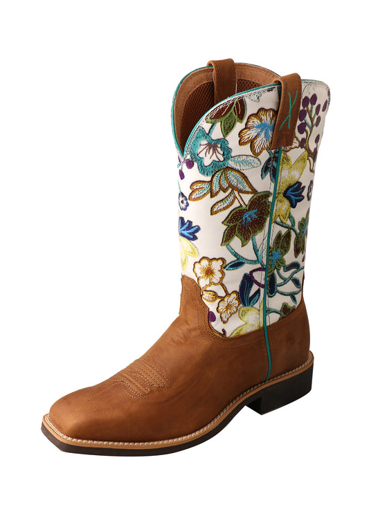 TCWTH0017 Twisted X Tan Floral Boots