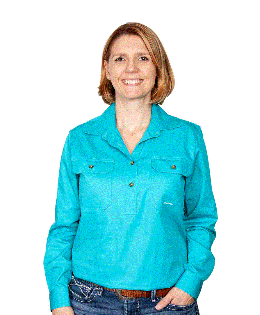 50505TUR Just Country Women's Jahna Workshirt Turquoise